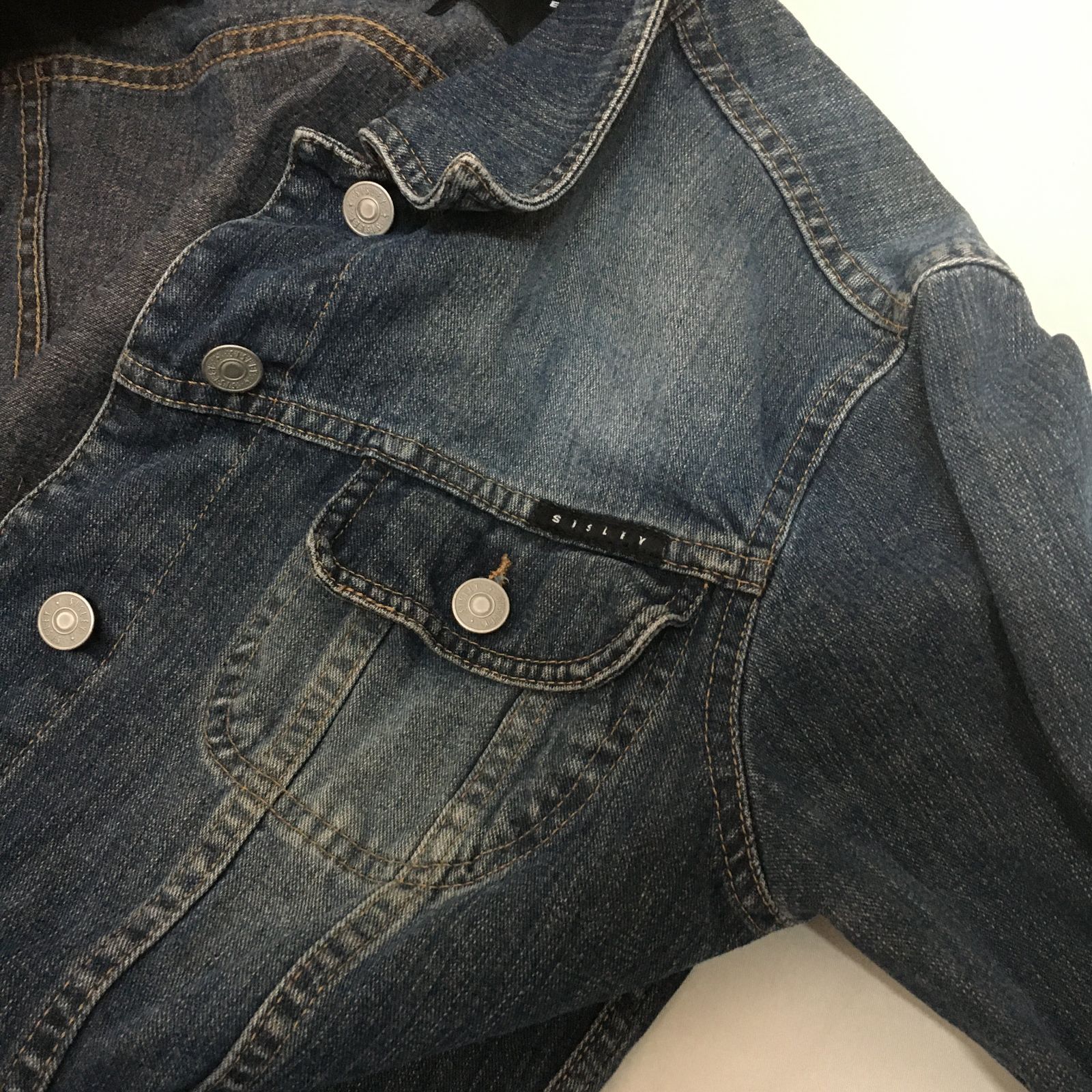 イタリア製 SISLEY シスレー デニムジャケット USED 11444