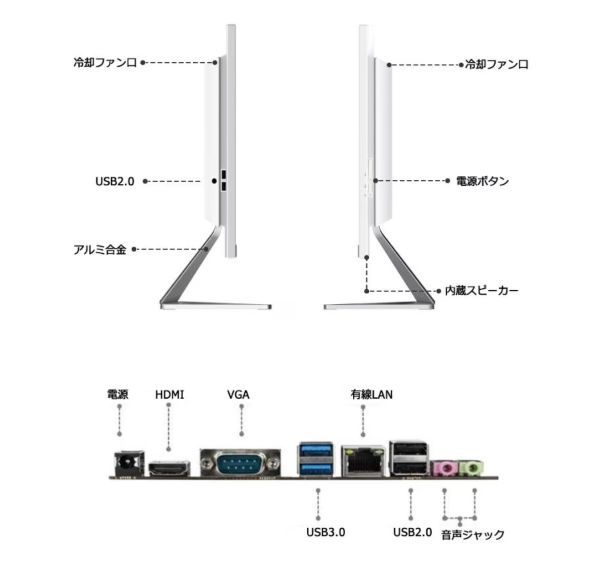 2025年 新品一体型PC 24インチ Corei7 office付き 保証付4 2025年発売 大人気 24型 新品 一体型PC デスクトップ SSD512GB