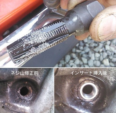 スパークプラグホール用リコイル ネジ山修復キット M14x1.25 スパーク