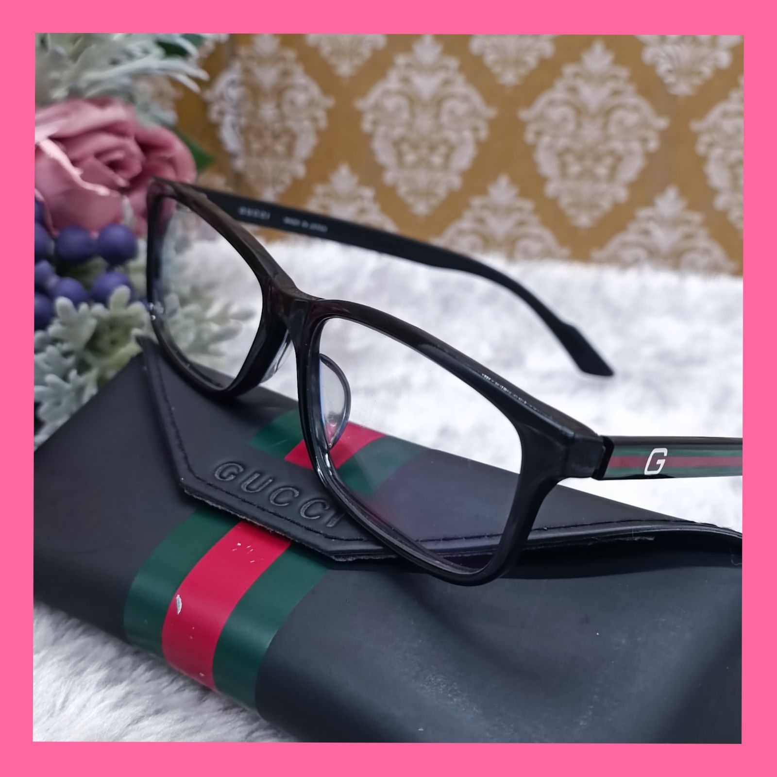 GUCCI 》 グッチ メガネ シェリーライン ケース付 GG-9091J 29A 55□15