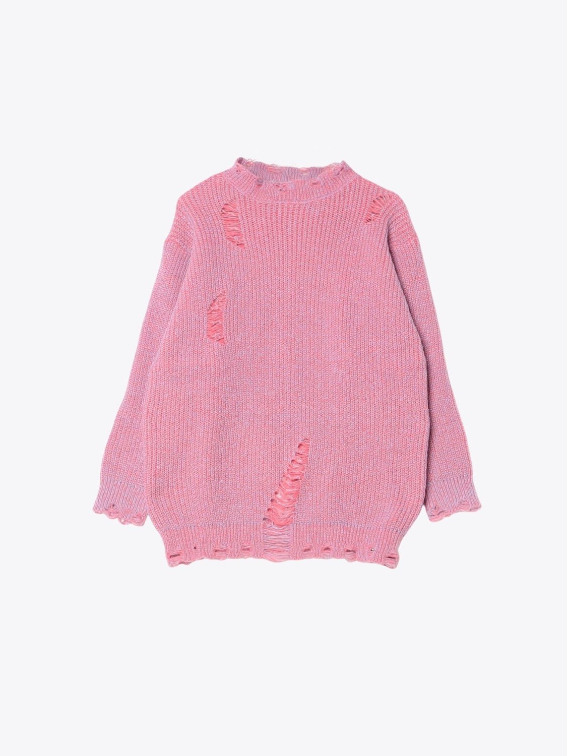 ダメージブリーチングニット 長袖 ユニセックス unisex 男女兼用 Y2K