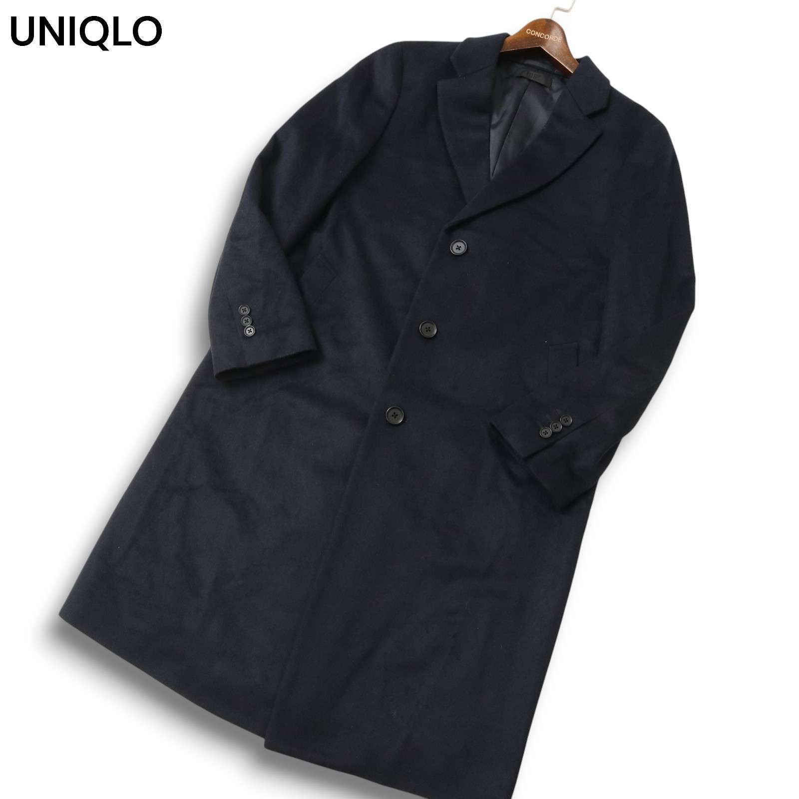 UNIQLO ユニクロ 秋冬☆ ウール カシミヤ チェスター コート Sz