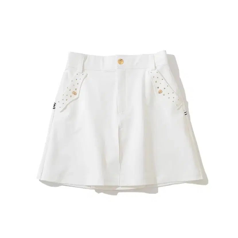 MARK&LONA マークアンドロナ スカート ゴルフウェア 白/黒 サイズ36 MARK&LONA マークアンドロナ スカート 黒×白 ウエストゴム ロゴ