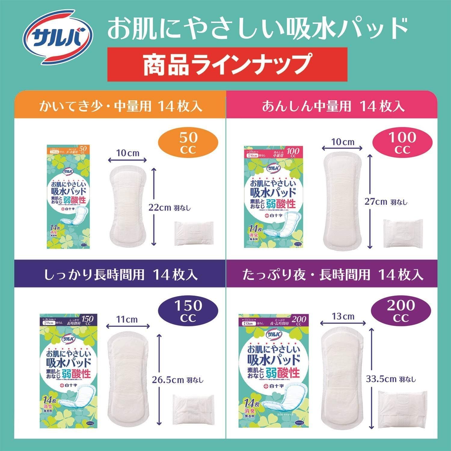 お肌にやさしい吸水パッド たっぷり夜