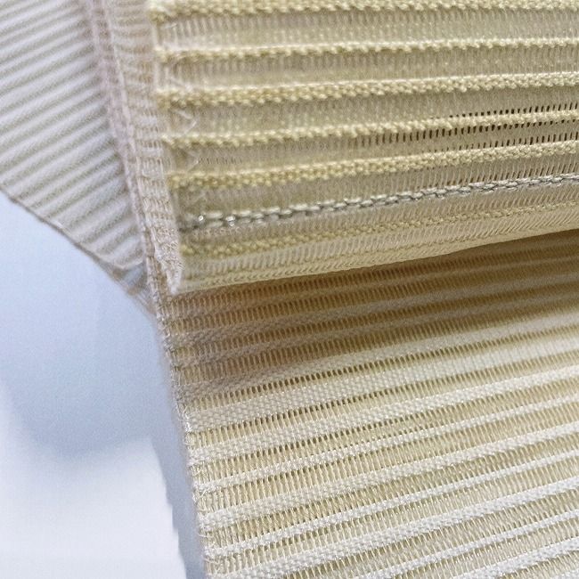 ☆ 新品 美品 名古屋帯 夏 絽 ベージュ 矢羽☆ r696 - メルカリ 