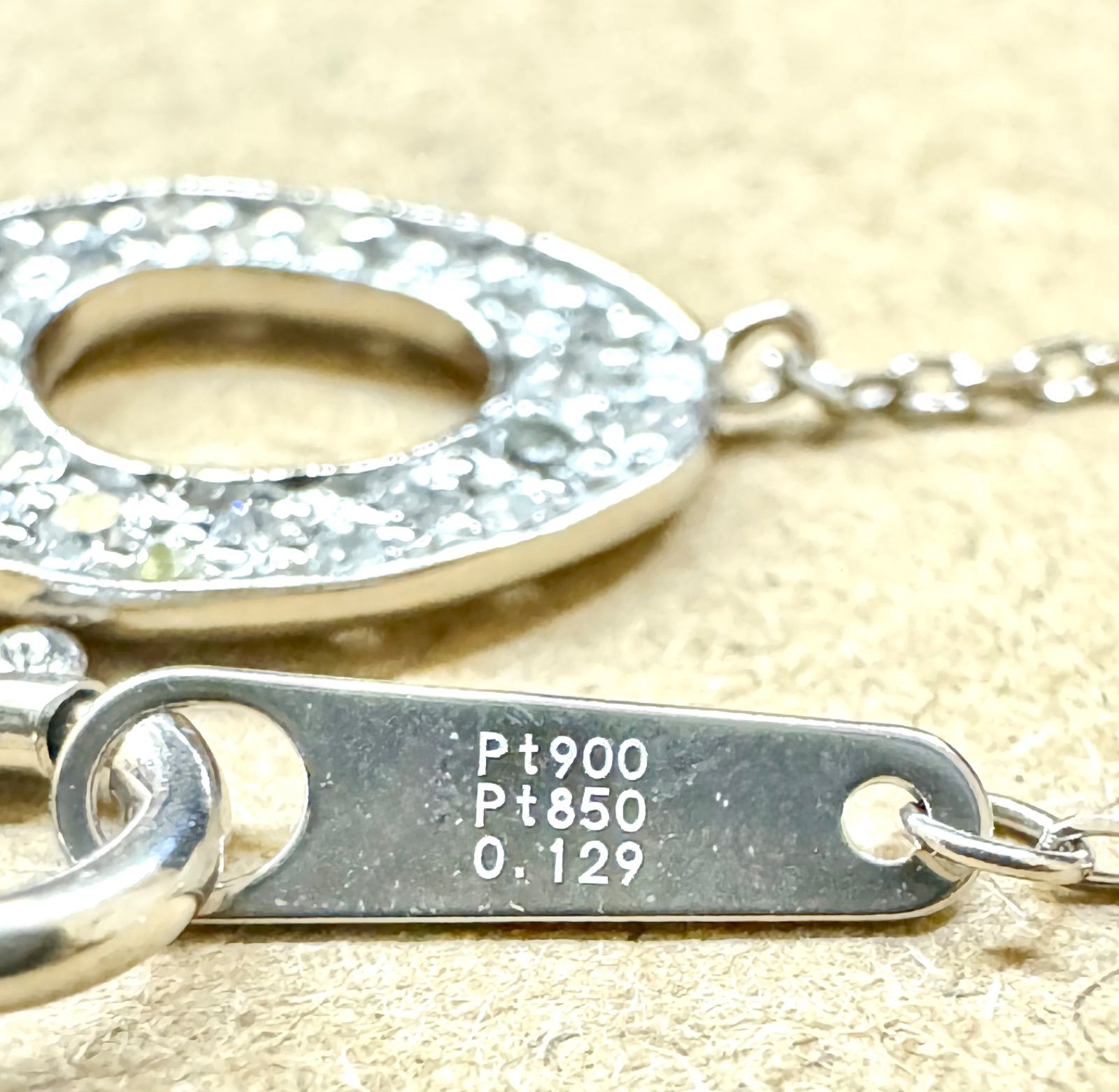 現行品◆アガット◆プラチナ*ダイヤモンドリングネックレス Pt900*Pt850 現行品◇アガット◇プラチナ*ダイヤモンドリングネックレス
