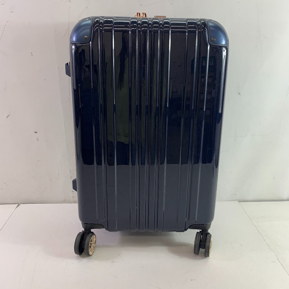 04w2979▽【中古】LEGEND WALKER レジェンドウォーカー 5122-48 SS-サイズ ファスナータイプ ネイビー 鍵付き スーツケース キャリーケース バッグ 軽量 旅行用 ダブルキャスター【八王子店】