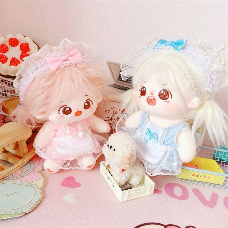 a ✧ プロフ必読 ✧様　ぬい服　ハンドメイド　メイド　10cm ピンク 人気 ぬい服 10cm メイド服 ロリータ ぬいぐるみ 着せ替え