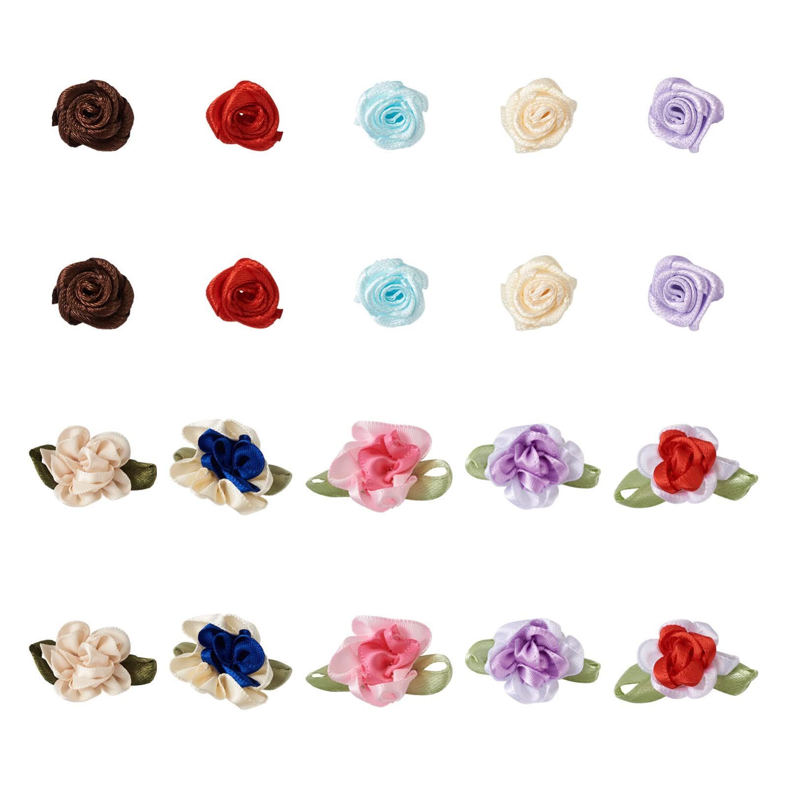 新着商品】ポリエステル製 布花 薔薇 花型 造花 フラワー カラフル 