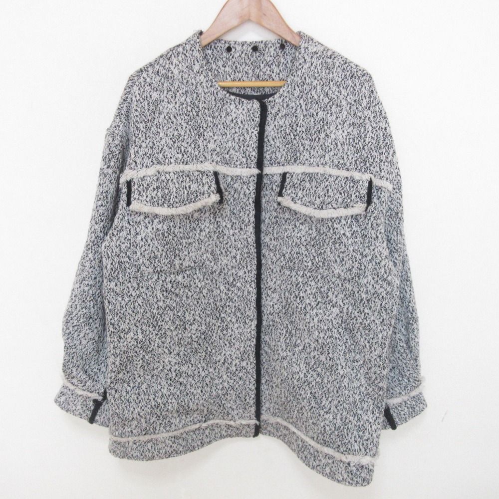 ジャケット・アウター AMERI OTONAMUSE FRINGE TWEED OVER JACKET セール】OTONA MUSE FRINGE TWEED OVER JACKET（その他アウター