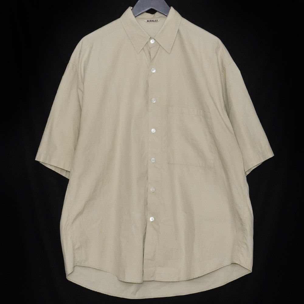 AURALEE WASHED FINX TWILL HALF SLEEVED BIG SHIRTS サイズ5