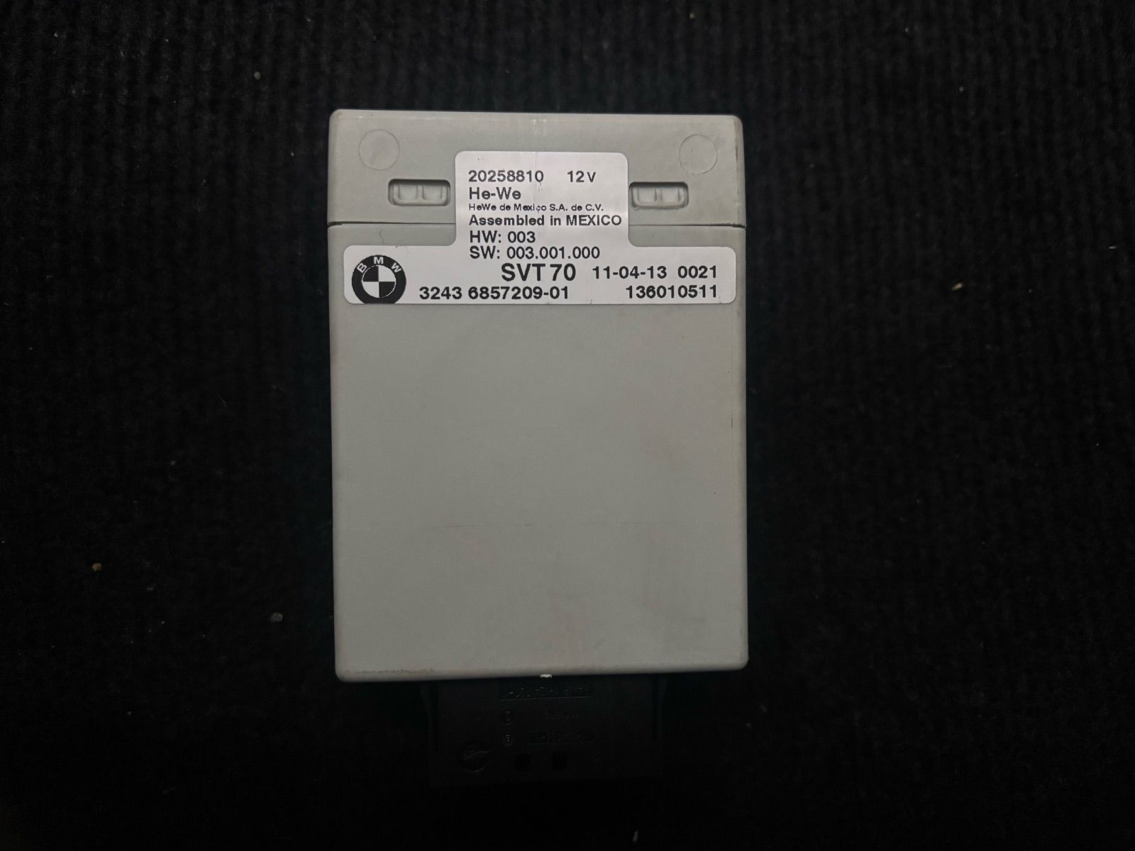 BMW X5 E70 ZW30S CHASSIS CONTROL MODULE 20258810 136010511 32436857209-01