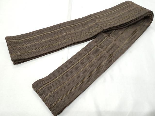 平和屋着物男性　両面　角帯　間道　正絹　逸品　CAAM7966fb