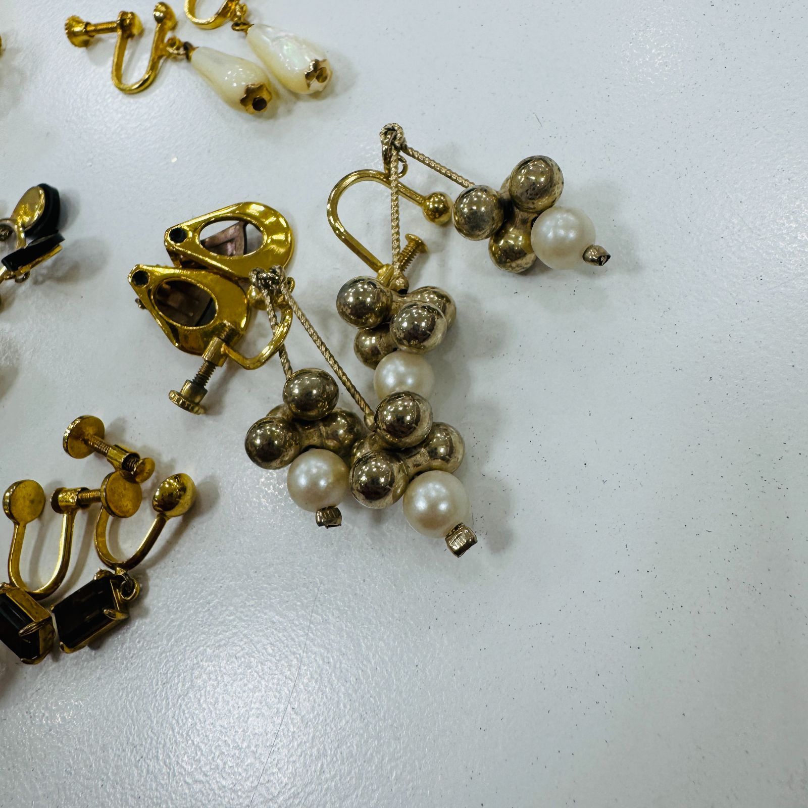 A【まとめ売り】イヤリング ゴールド メッキ ガラス