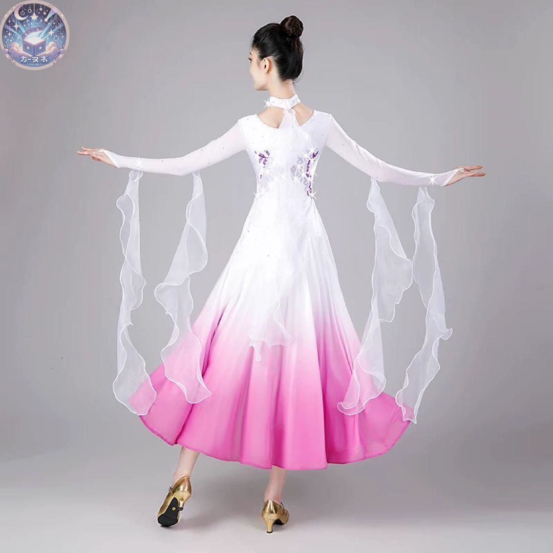 大人気❤️ストーン付きスタンダードドレス 発表会・競技会・ダンスパーティーにも 新品 未使用 大人気 ストーン付きスタンダードドレス 発表会