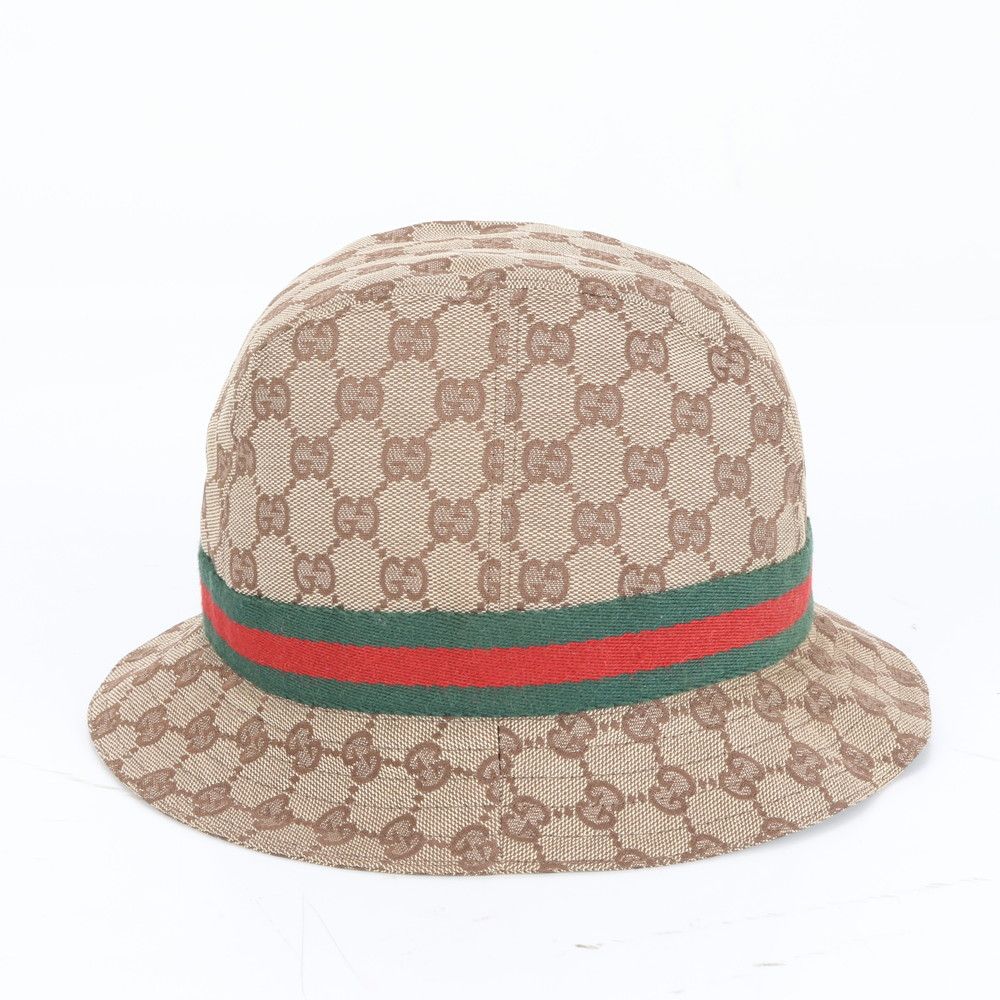 GUCCI /グッチ　シェリーライン　バケットハット 美品グッチGGキャンバス バケットハットシェリーラインハット帽子