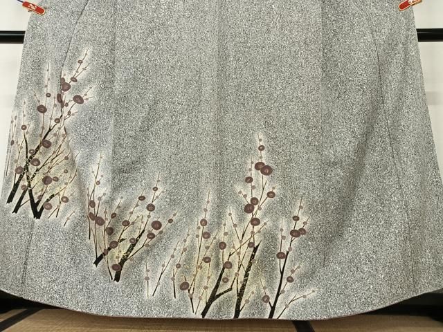 平和屋着物○訪問着 粋 槍梅 暈し染め 金彩 反端付き