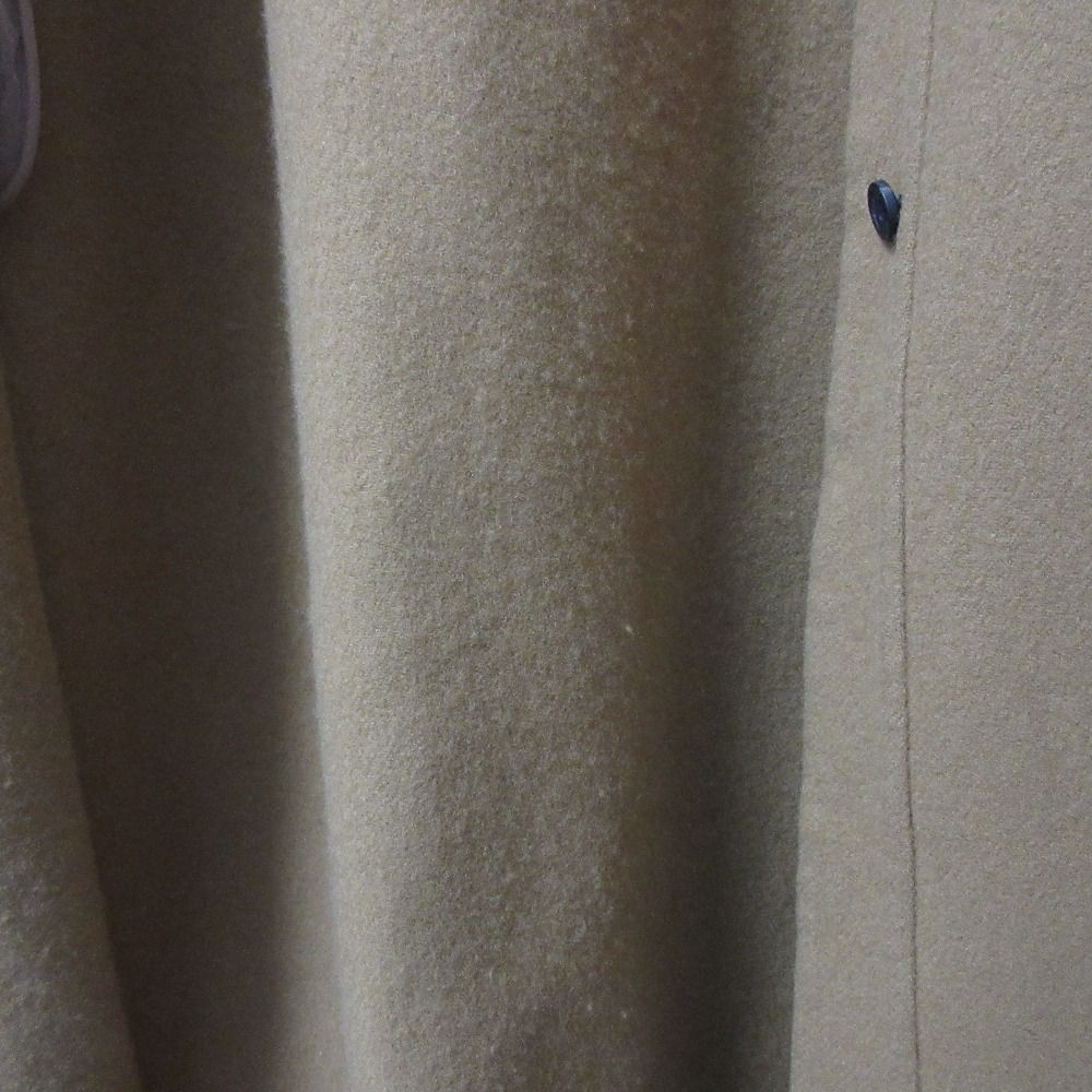 美品 ebure エブール ウール 比翼ボタン サイドスリット ノーカラー  