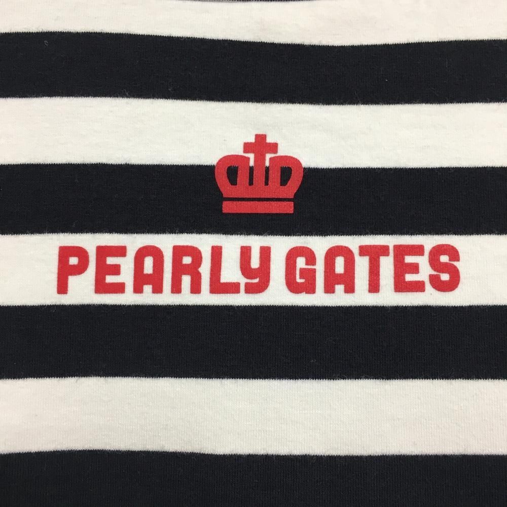 パーリーゲイツ 半袖ハイネックシャツ ダークネイビー×白 ボーダー メンズ 6(XL) ゴルフウェア PEARLY GATES - メルカリ
