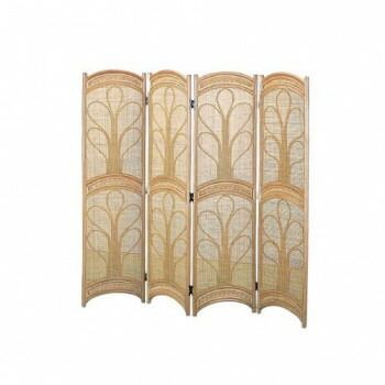 今枝商店 Romantic Rattan 籐スクリーン 4連 4パネル ロータイプ B554