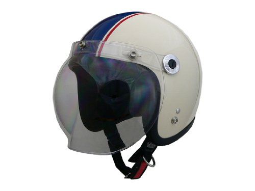 【新品・3営業日で発送】LEAD ＢＡＲＴＯＮ　ＢＣ－１０　ジェットヘルメット　／　アイボリー／ネイビー　／フリーサイズ（５７－６０ｃｍ未満）