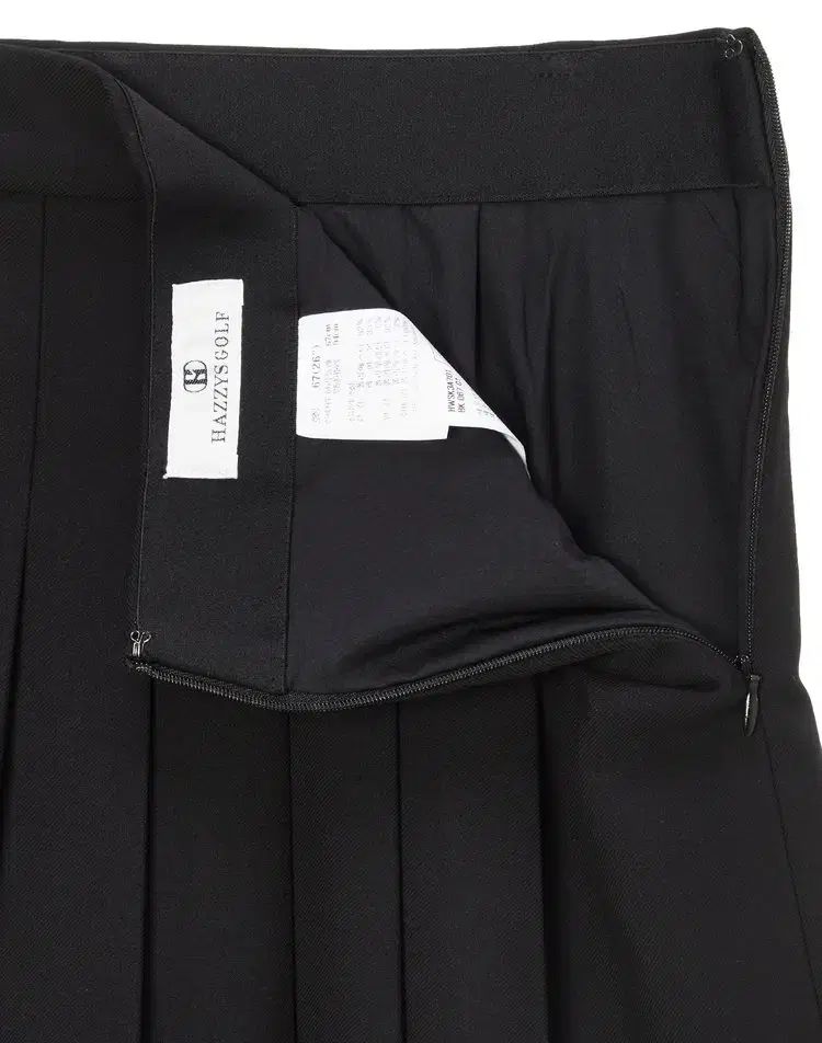 ヘッジゴルフ 裏起毛 プリーツ キュロット 黒 29