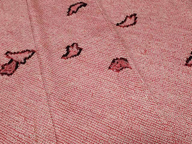 平和屋着物○上質な小紋 絞り 舞花文 金彩 正絹 逸品 未使用 CAAU1875yc