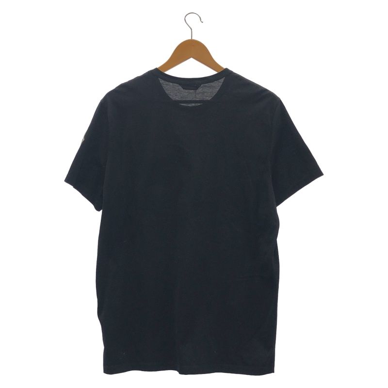 MONCLER MAGLIA T-SHIRT サイズL 黒 デカロゴワッペン モンクレール 91
