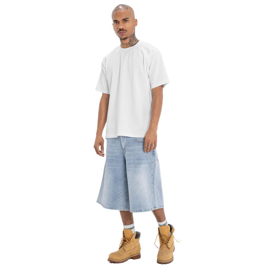 PRO CLUB HEAVYWEIGHT BAGGY FIT DENIM SHORTS LIGHT BLUE プロクラブ デニムショーツ ショーツ ハーフパンツ ショートパンツ バギー