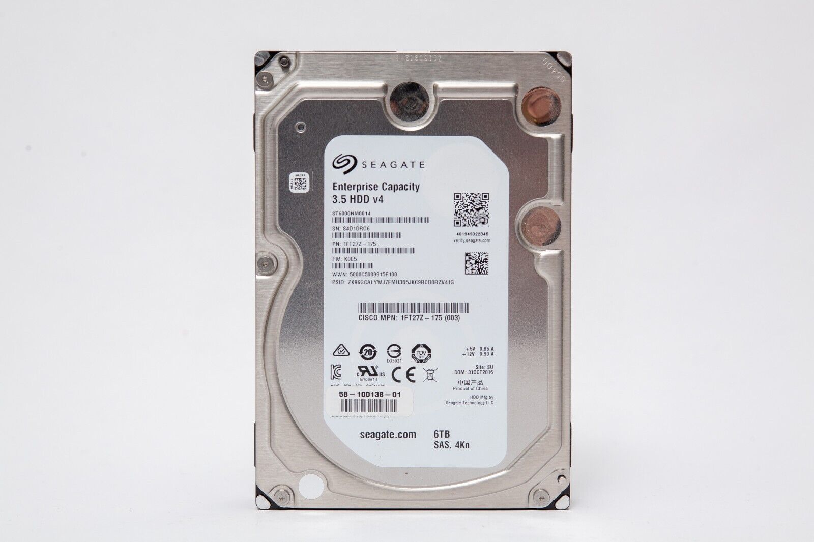 Seagate 6TB エンタープライズ 3.5 インチ HDD 7200 RPM SAS 12Gb/s 128MB ST6000NM0014