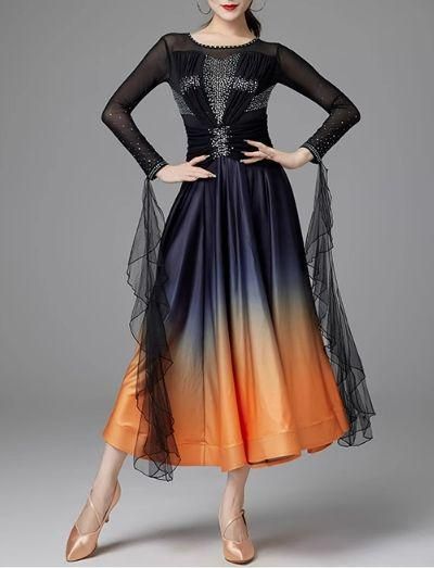 社交ダンスドレス スタンダードドレス 競技 デモ用 ルンバ オーダー