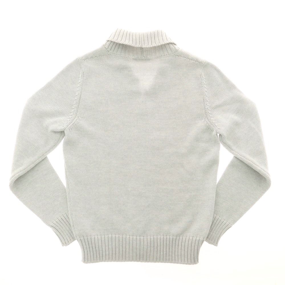 ザノーネ ZANONE ミドルゲージ ウール ショールカラー カーディガン ライトグレー サイズ44 メンズ