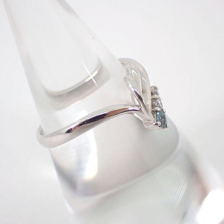リング K18WG アレキサンドライト0.22ct ダイヤ0.14ct 11号 リング K18WG アレキサンドライト0.22ct ダイヤ0.14ct 11号