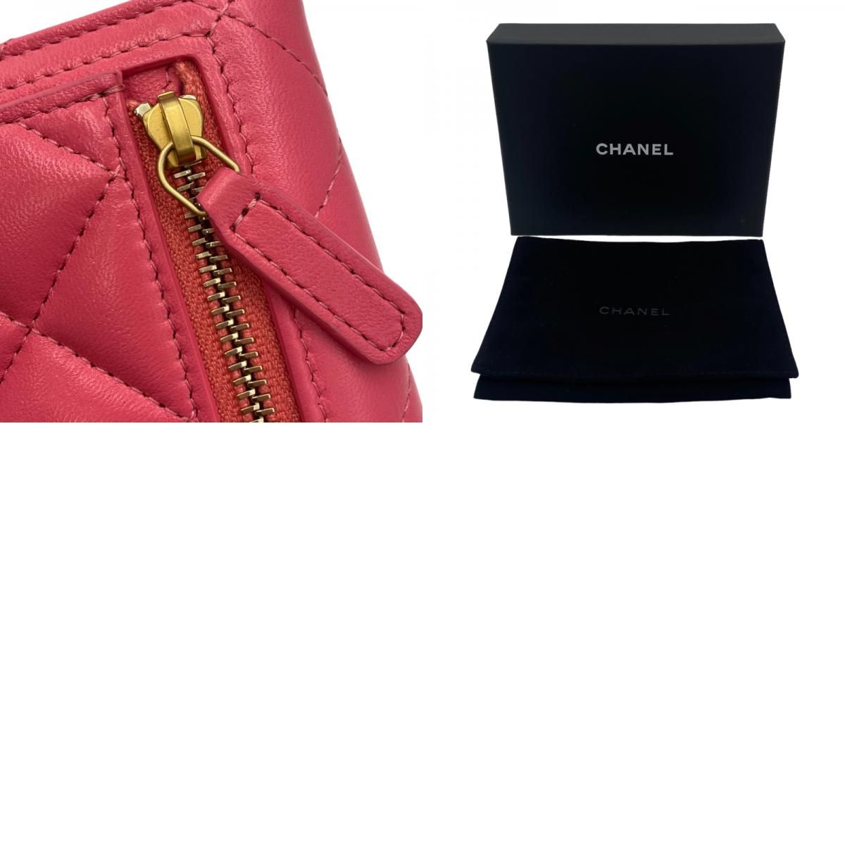 シャネル CHANEL スモールフラップウォレット AP3292 ピンク ゴールド金具 ラムスキン レディース 三つ折り財布 - メルカリ