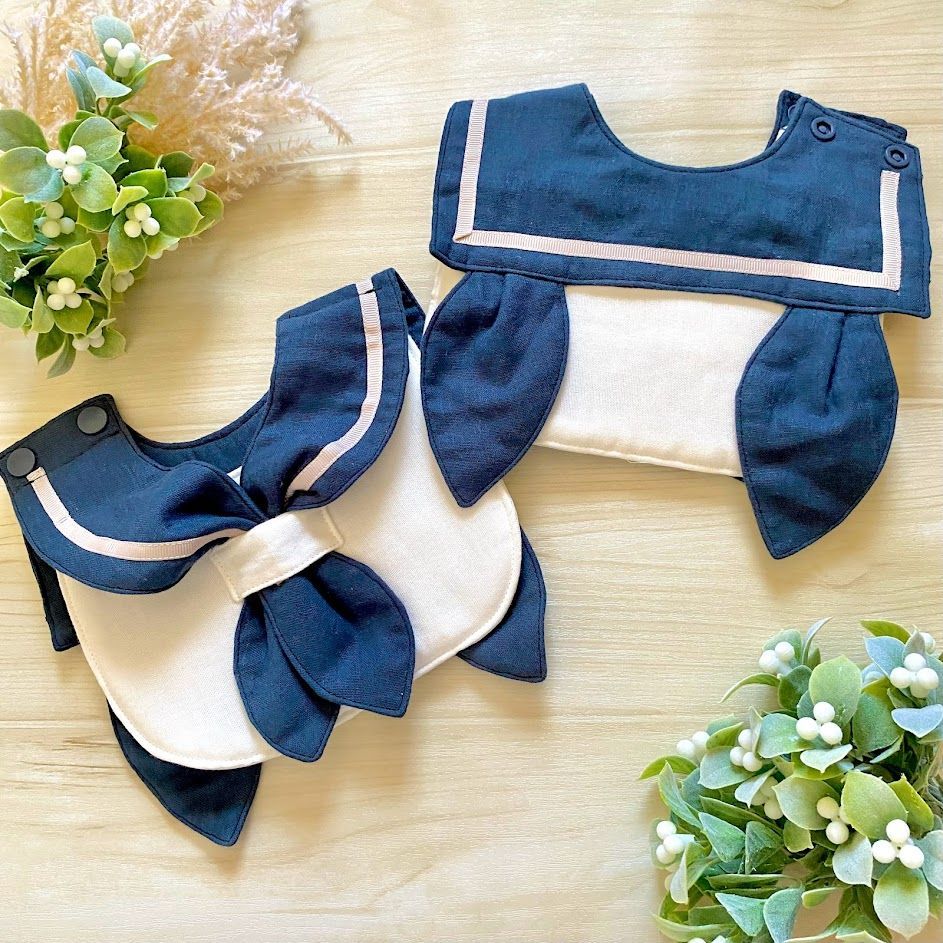 ハンドメイドスタイ うさみみセーラースタイ 3kidsmama様