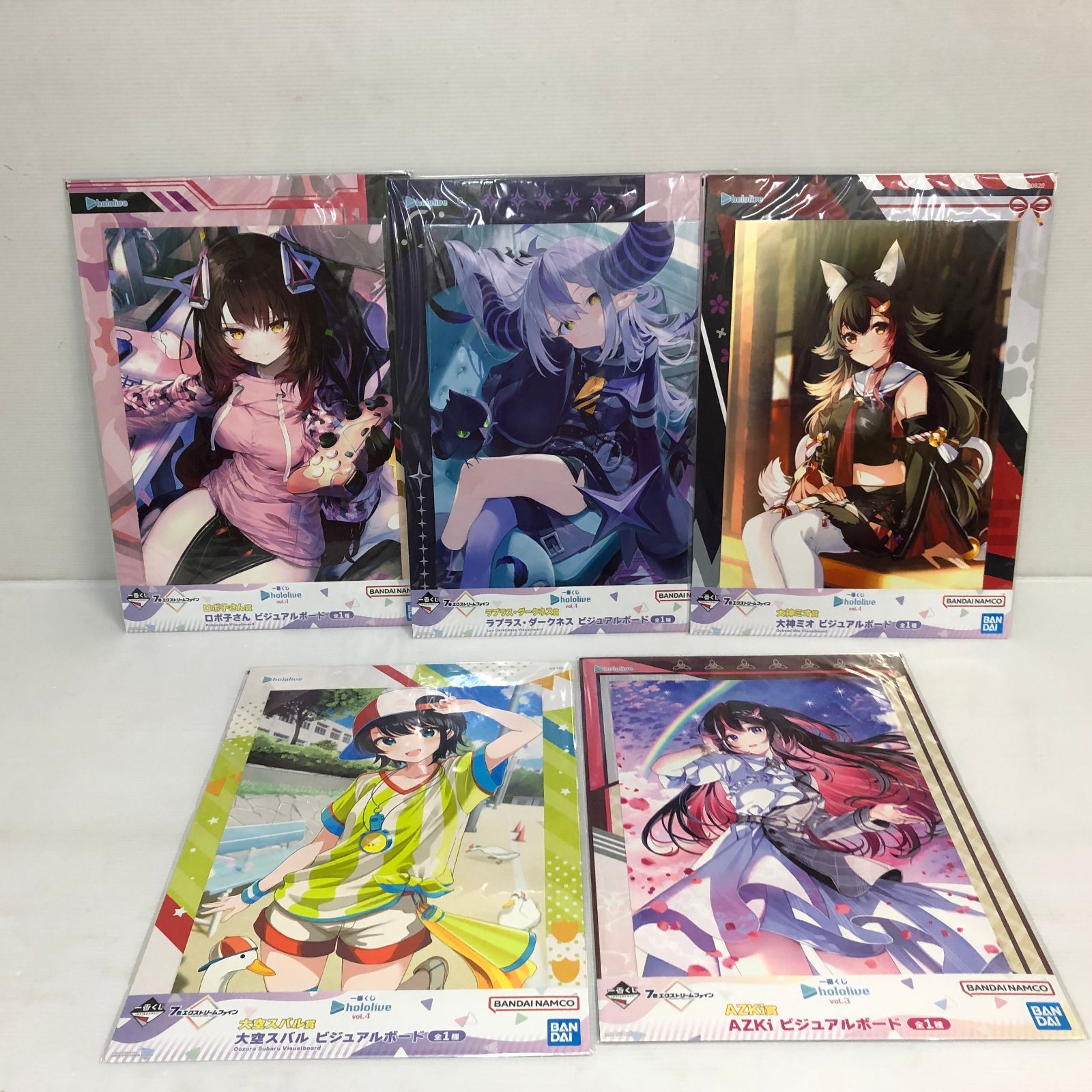 △一番くじ ホロライブ ビジュアルボード セットA (5種類） 未