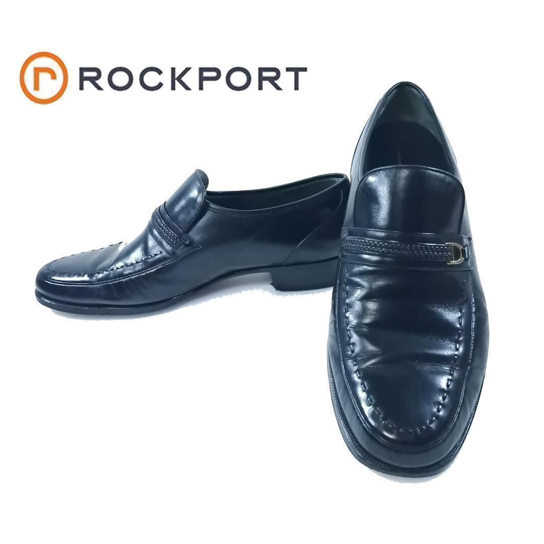 ロックポート ROCKPORT ビットローファー 25.0cm EE ブラック レザー 