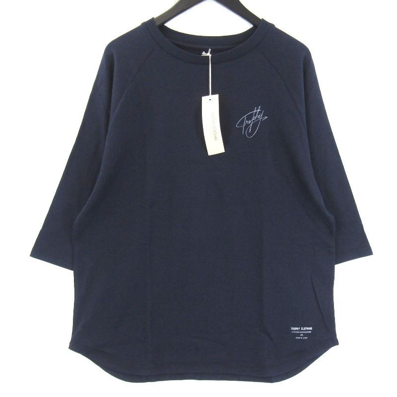 ♥ TROPHY CLOTHING トロフィークロージング 88|12 RELAX FIT BB TEE TR25SS-209 五分袖Tシャツ ネイビー M タグ付き 65008935