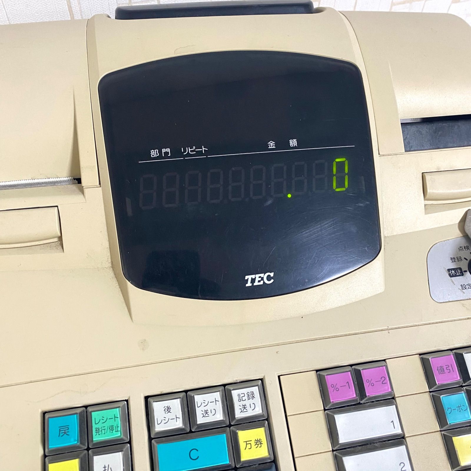 TEC テック 電子レジスター MA-600 鍵付き 店舗用品 レジスターロール