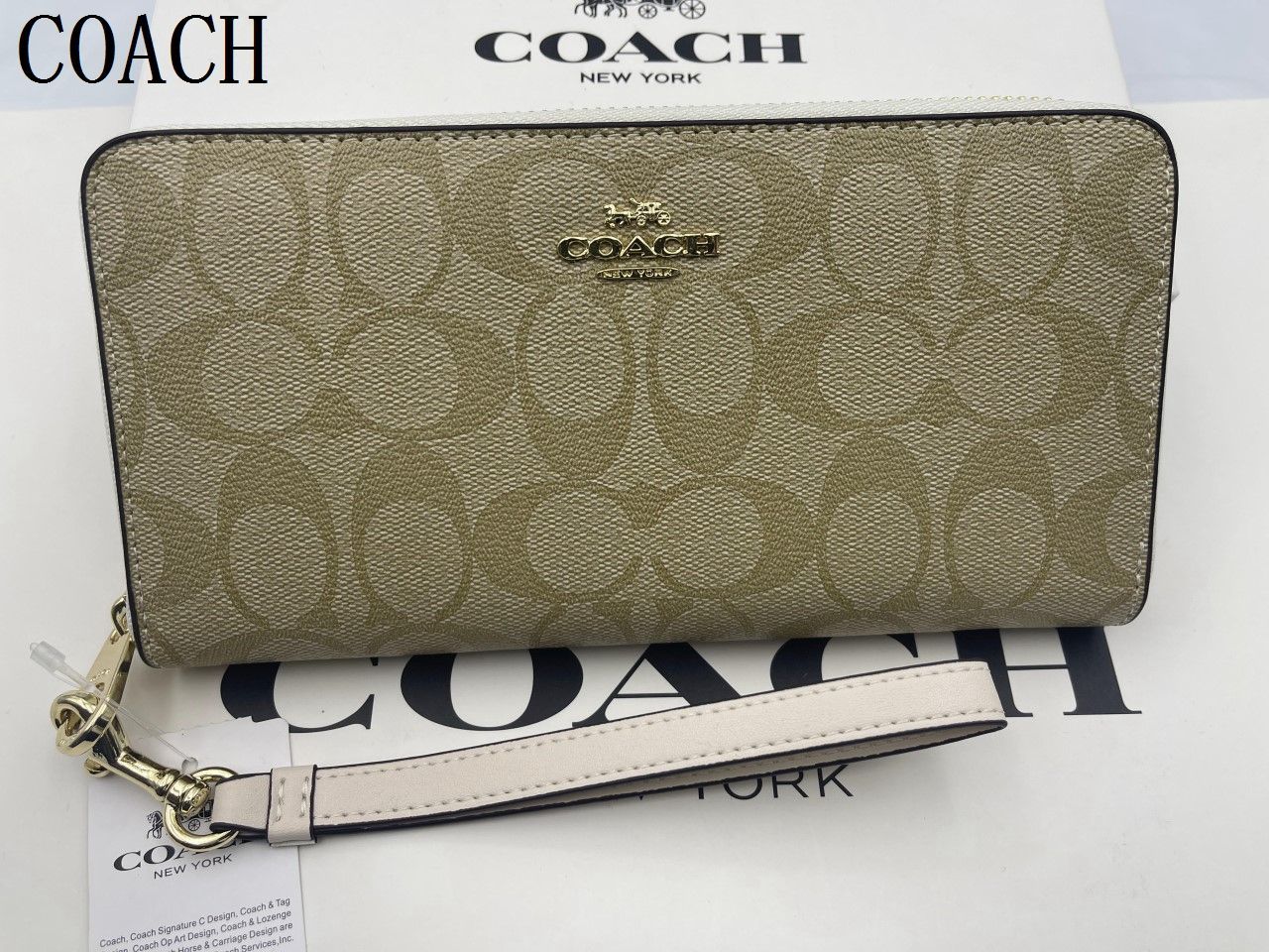 コーチ COACH 長財布 財布 シグネチャー アコーディオンラウンドジップウォレット新品 未使用 贈り物337  C4452  
  xj0001