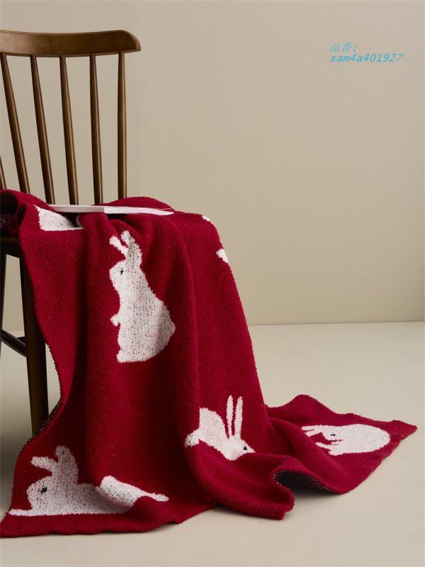 うさぎのブランケットニットブランケット昼寝オフィスソファカジュアルブランケットマフラー