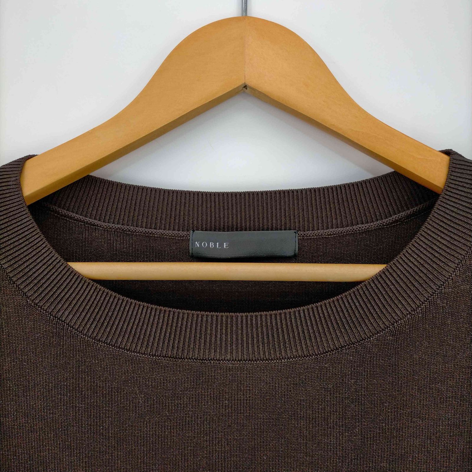 美品＊Noble ノーブル ラウンドネック バイカラー フレア ニットワンピース ラウンドネックバイカラーニットワンピース | ノーブル(Noble