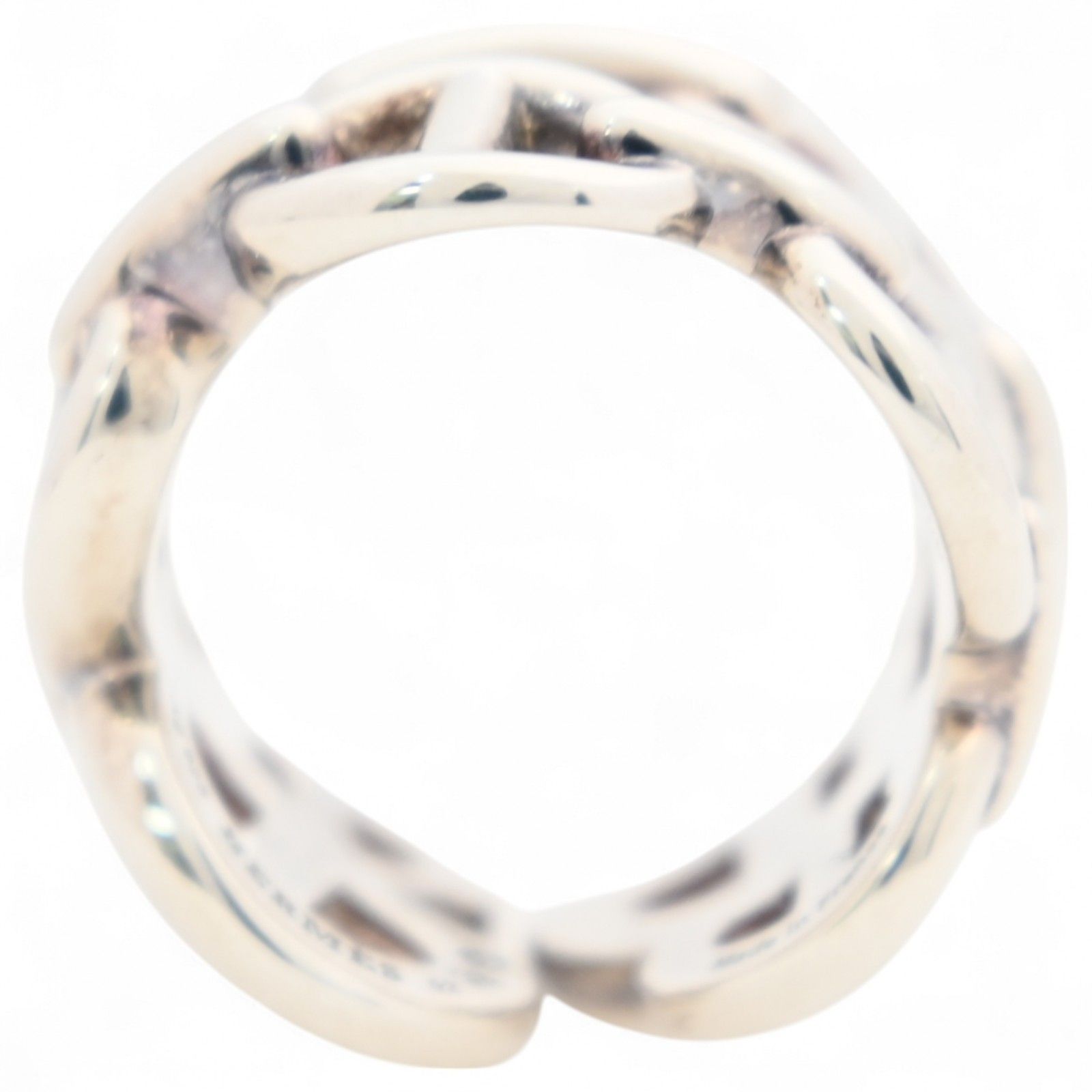 エルメス 指輪 シェーヌダンクル 12号 シルバー 箱付き Aランク