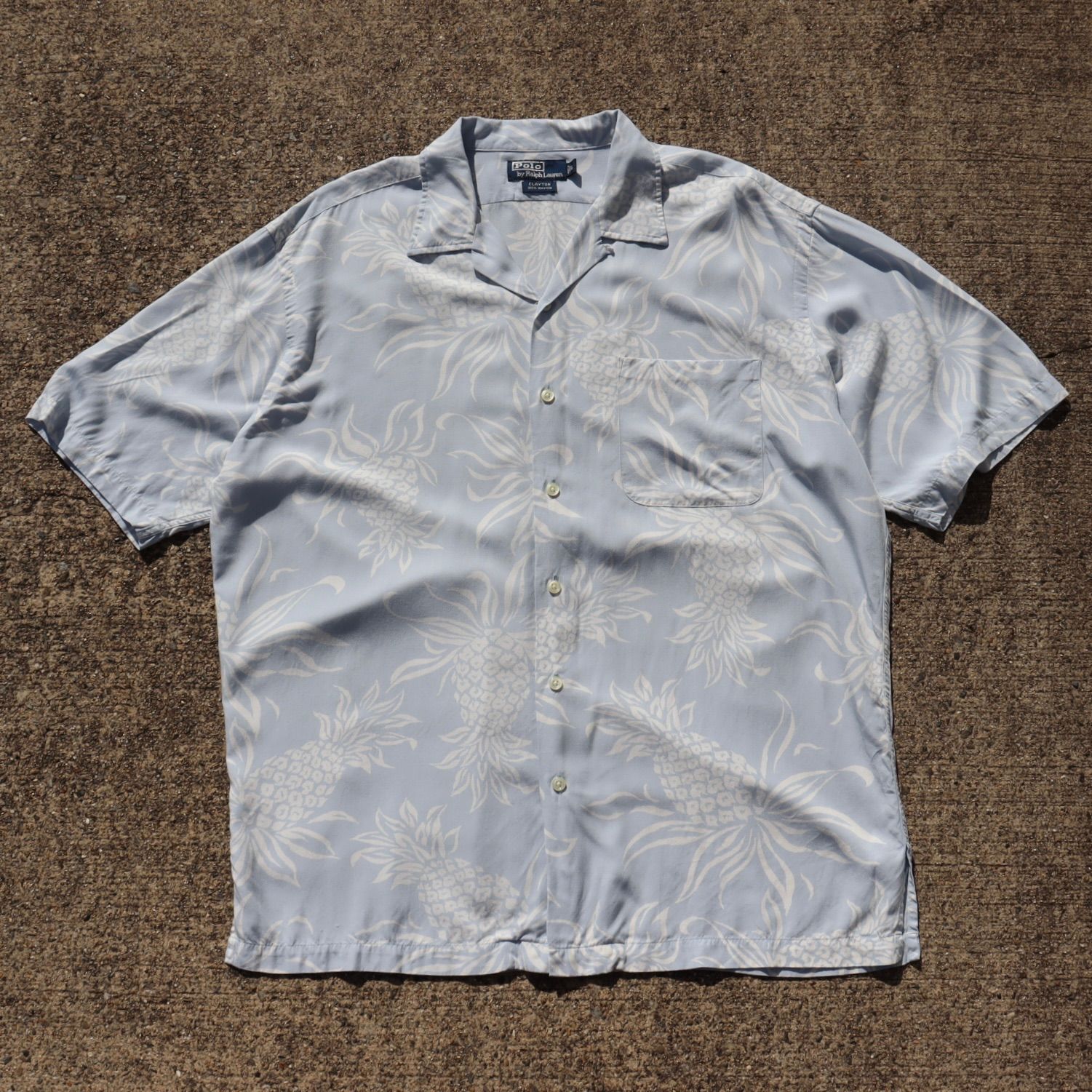 USA購入】90s ラルフローレン CLAYTON 開襟シャツ
