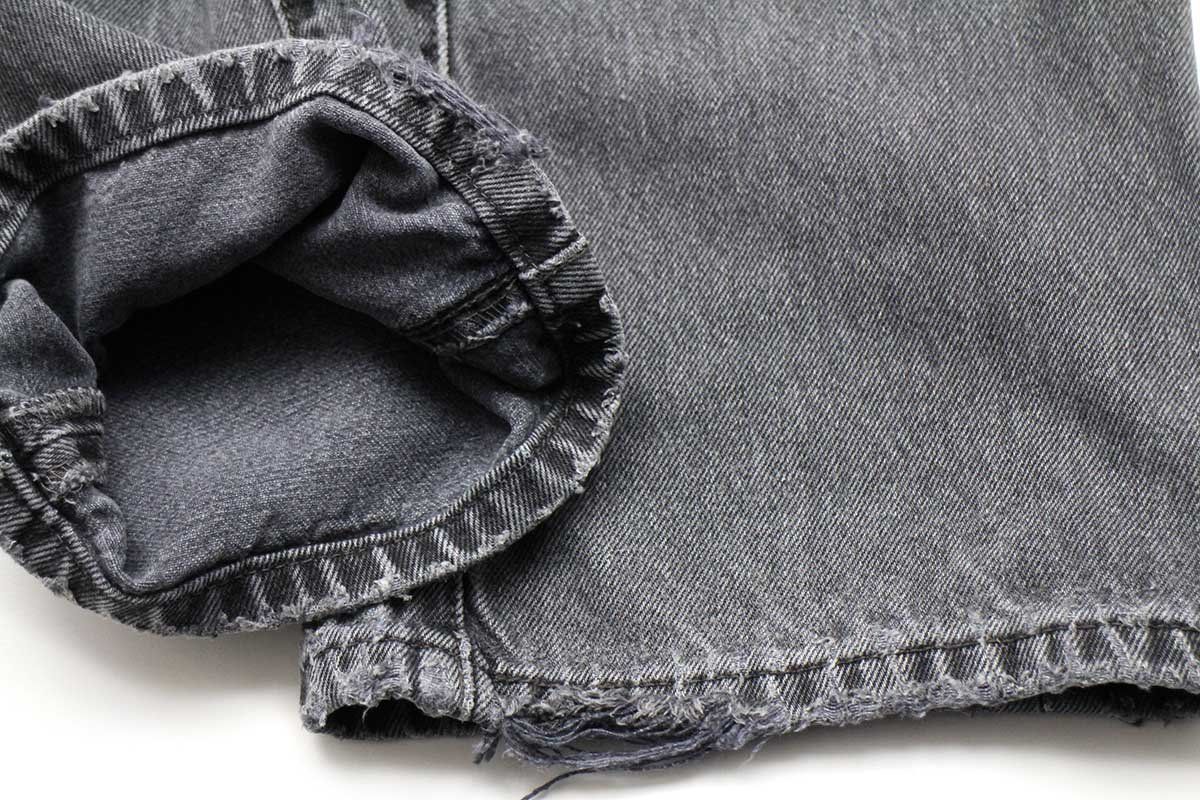00s Levi'sリーバイス 501 ダメージ ブラック デニムパンツ