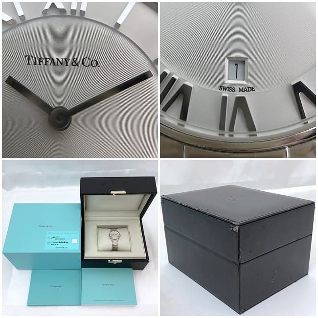 【美品・電池新品・付属品】TIFFANY&Co. アトラス ホワイト デイト ティファニー 腕時計 アトラス ドームデイト ホワイト シルバー