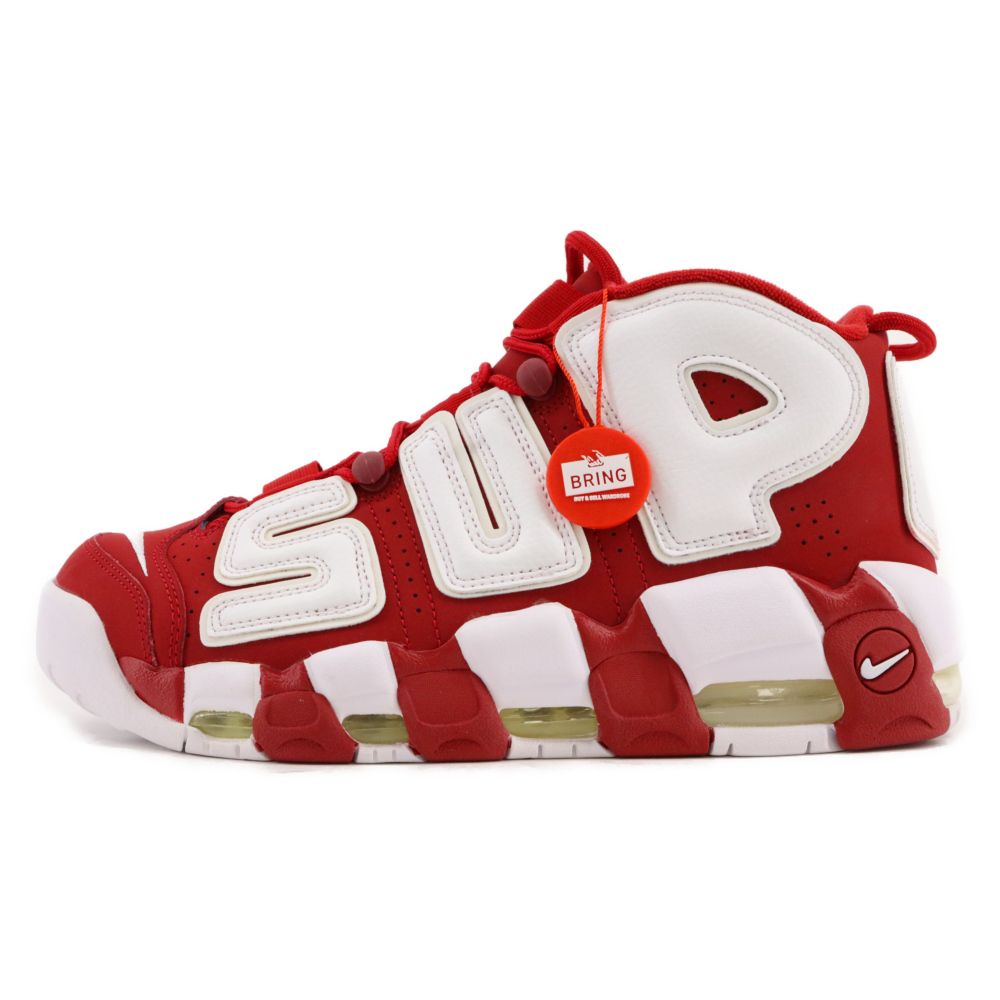 NIKE (ナイキ) 17SS×SUPREME AIR MORE UPTEMPO シュプリーム エアモアアップテンポ モアテン ハイカットスニーカー  レッド US10/28cm 902290-600 - メルカリ