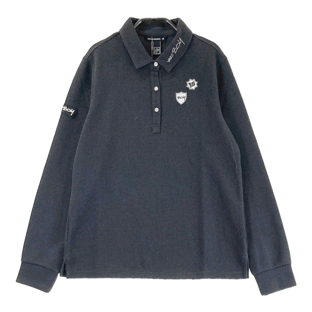 サイズ：40 ZOY ゾーイ 071604010 長袖ポロシャツ  グレー系 [240101416515] ゴルフウェア レディース ストスト サイズ：40 ZOY ゾーイ 071604010 長袖ポロシャツ グレー系
