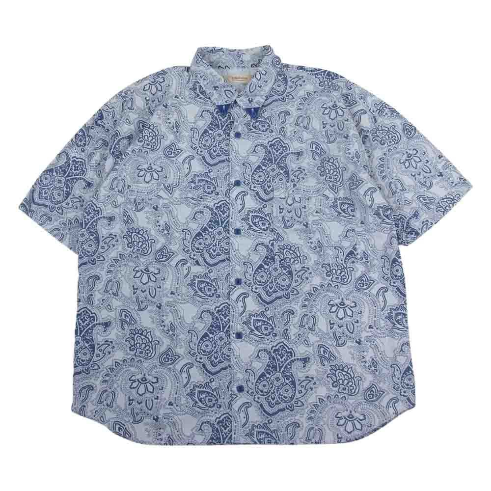 テンダーロインTENDERLOIN ペイズリー シャツネイビー S
