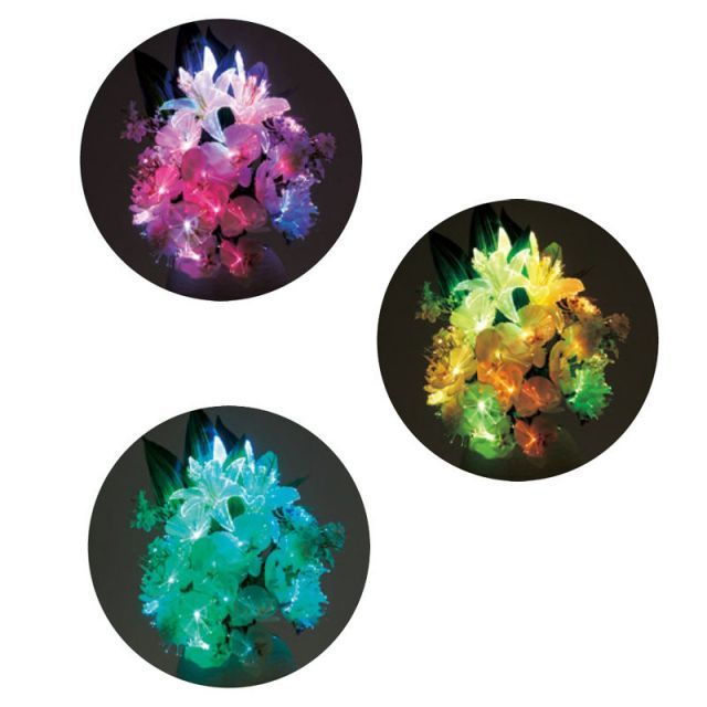 盆提灯 岐阜提灯 花タイプ グランドルミナス 花だより 光触媒 高さ50cm P25 23860 七色LED 電気コード式 初盆 新盆 お盆